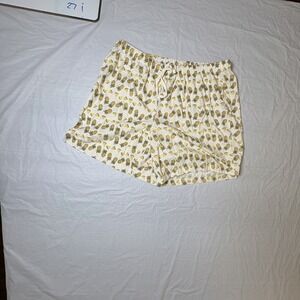 Coral Bay Womens pajama sleep shorts, pineapple design, size Small